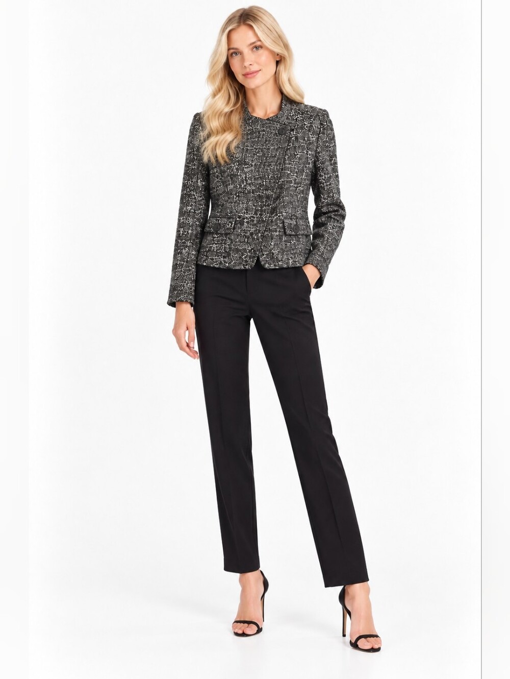 Ann Taylor Size 8 Wool Blend Gray Jacket